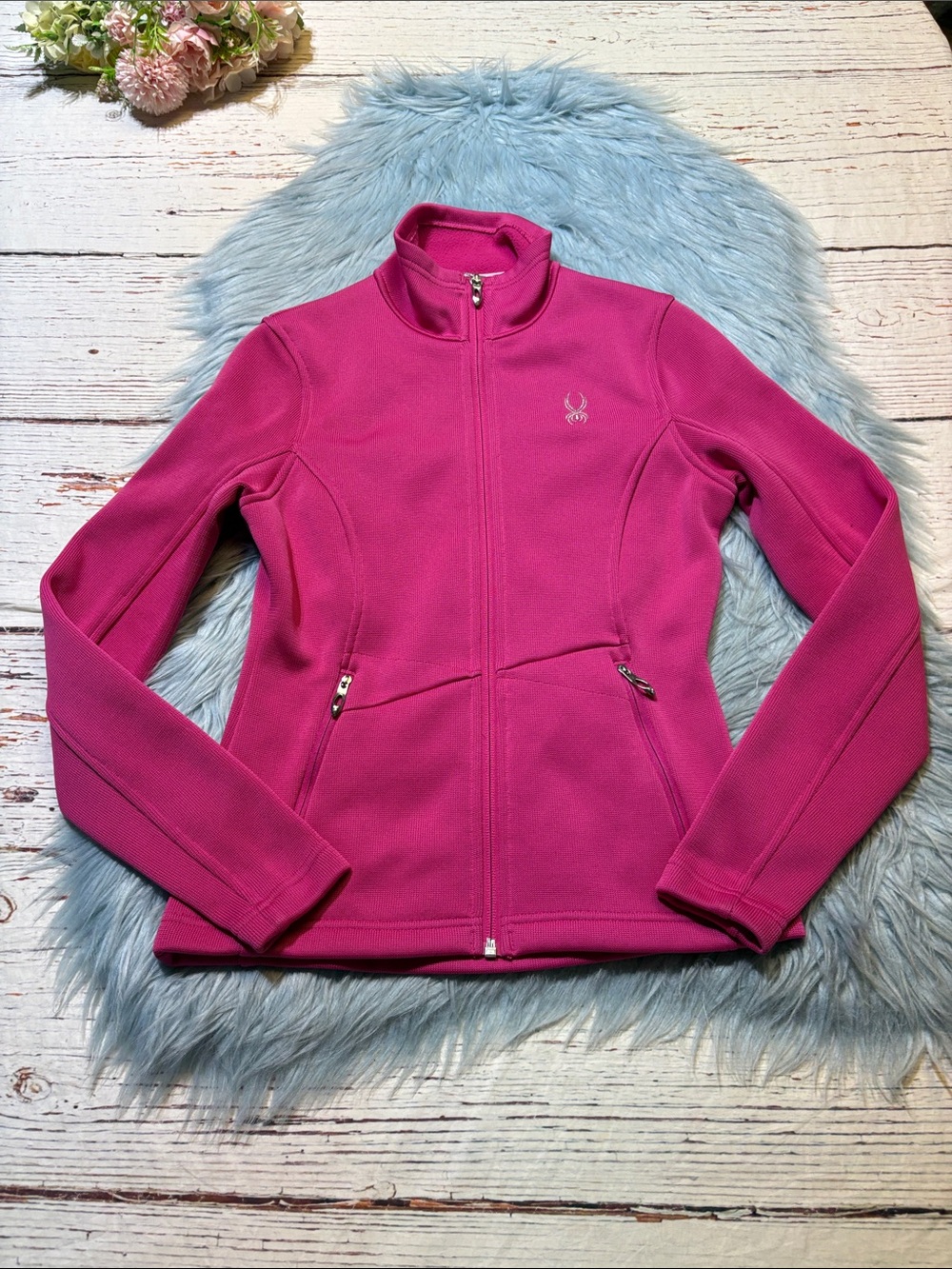 Spyder Women's Hot Pink Full-Zip Jacket sz XS